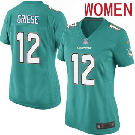 Women Miami Dolphins 12 Bob Griese Nike Green Game NFL Jersey
